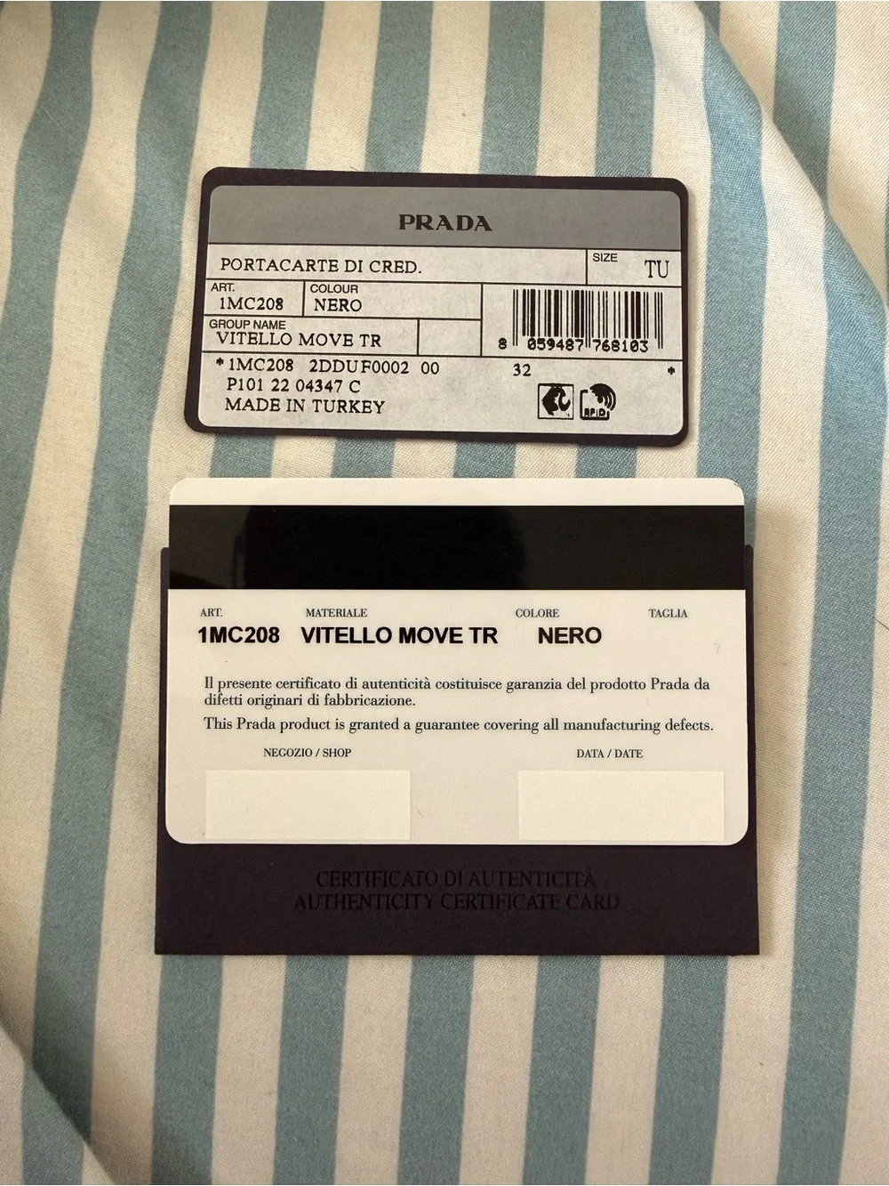 (Authentic) Prada Black Saffiano Leather Card Holder